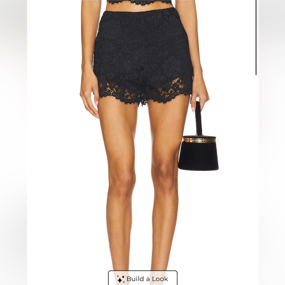 Amanda Uprichard Black Lace shorts